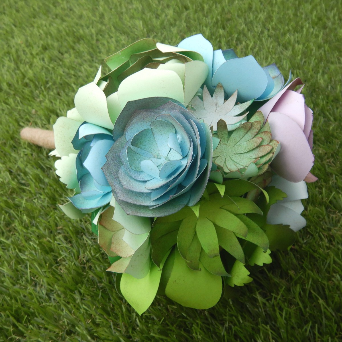 Mini Paper Succulent Bouquet, Bouquet | Flower | Paper | Succulent